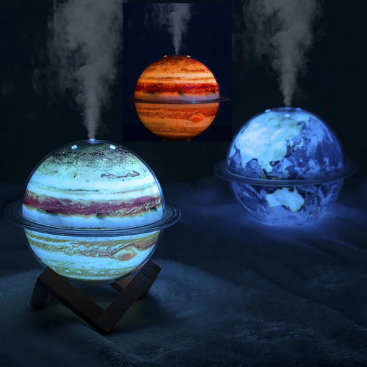 Galaxy Humidifier with Colorful Lights Air Humidifier USB Humidifier Large Spray Atmosphere Night Light for Home Office Bedroom
