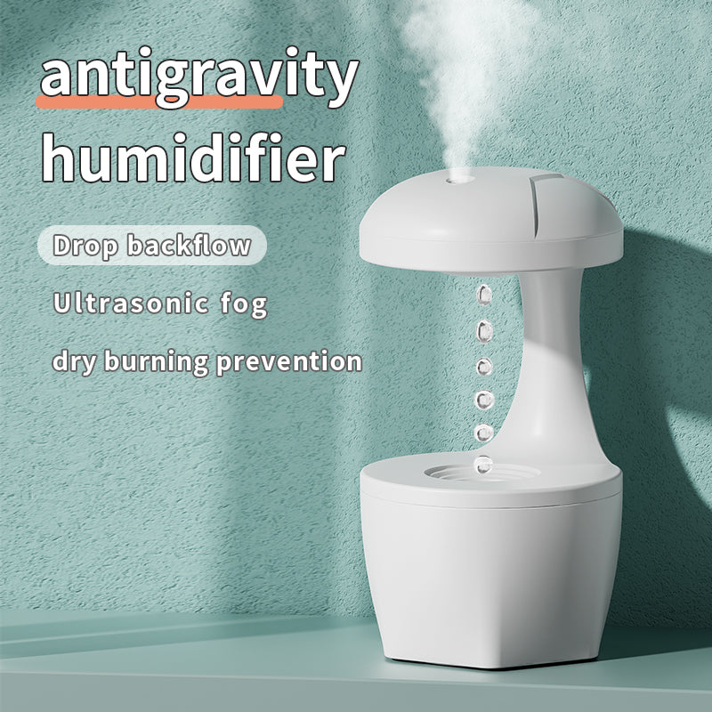 Revolutionary Anti-Gravity Aromatherapy Humidifier - Large Capacity, Silent Operation, and Stunning Water Droplet Back Flow Design!